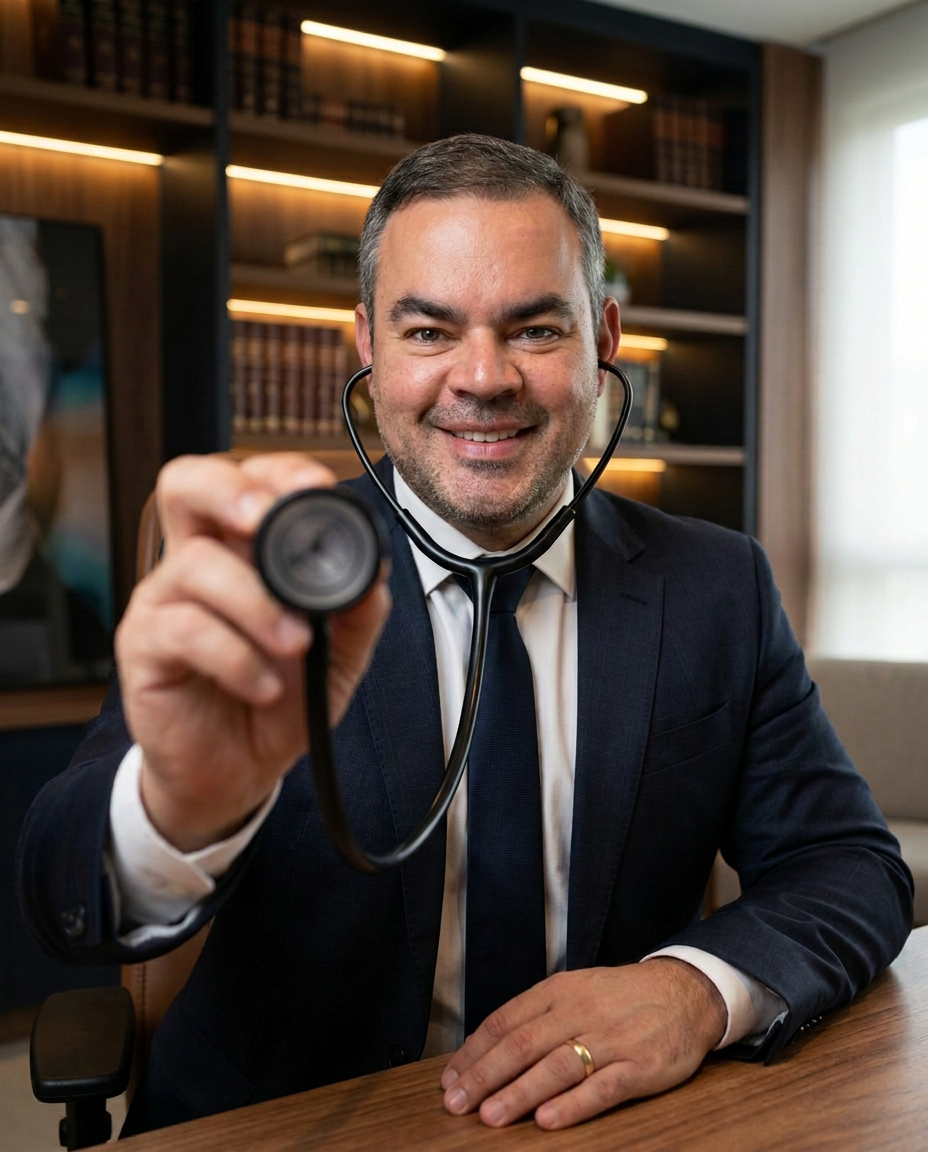 Dr. Alexandre durante uma avaliação cardiovascular